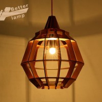 新中式木艺灯具后现代鸟笼餐厅装饰工程吊灯创意外贸灯具新款
