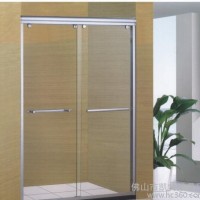 专业20年高端淋浴房制造 酷比特定制一字型铝合金淋浴屏风门